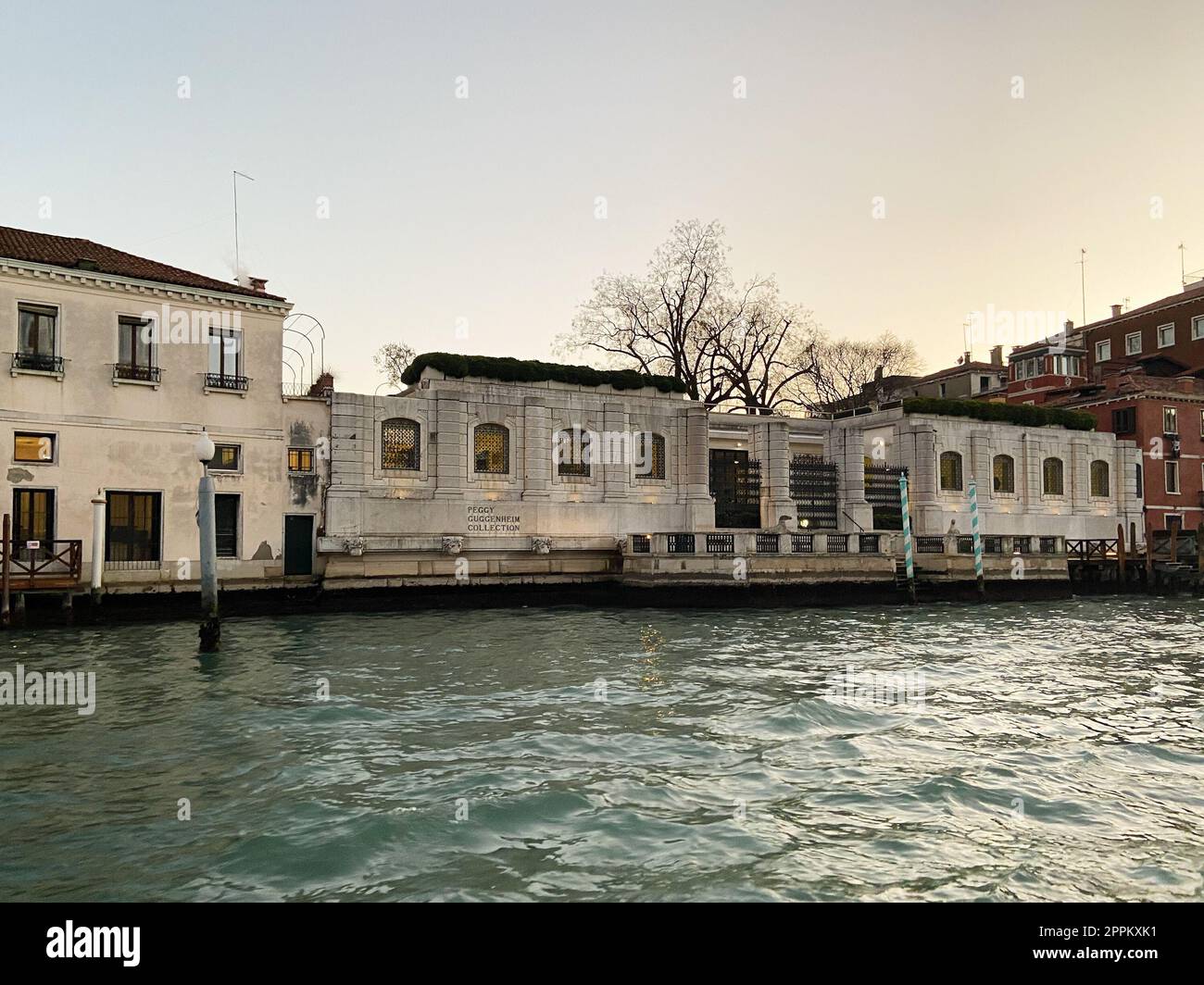 Guggenheim collection on waterfront in Venice Stock Photo