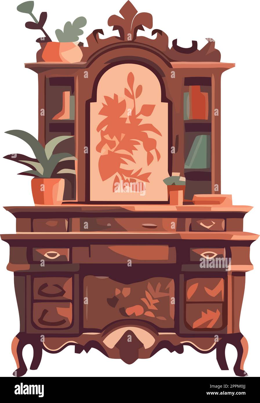 Antique frame and shelf Stock Vector Images - Alamy