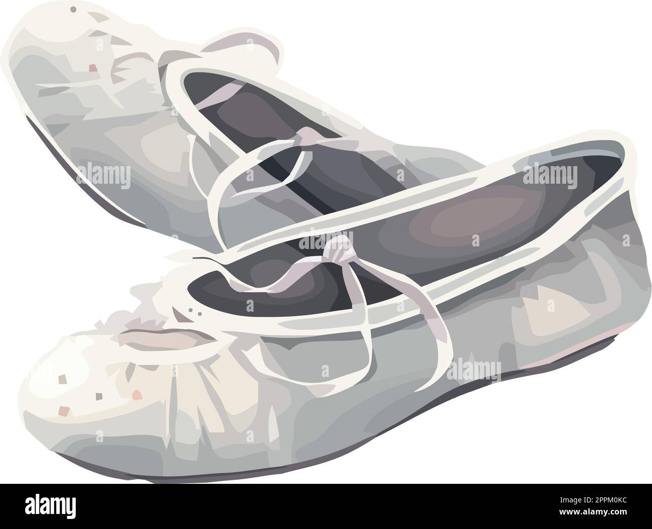 White ballet shoes illustration Stock Vector Image & Art - Alamy