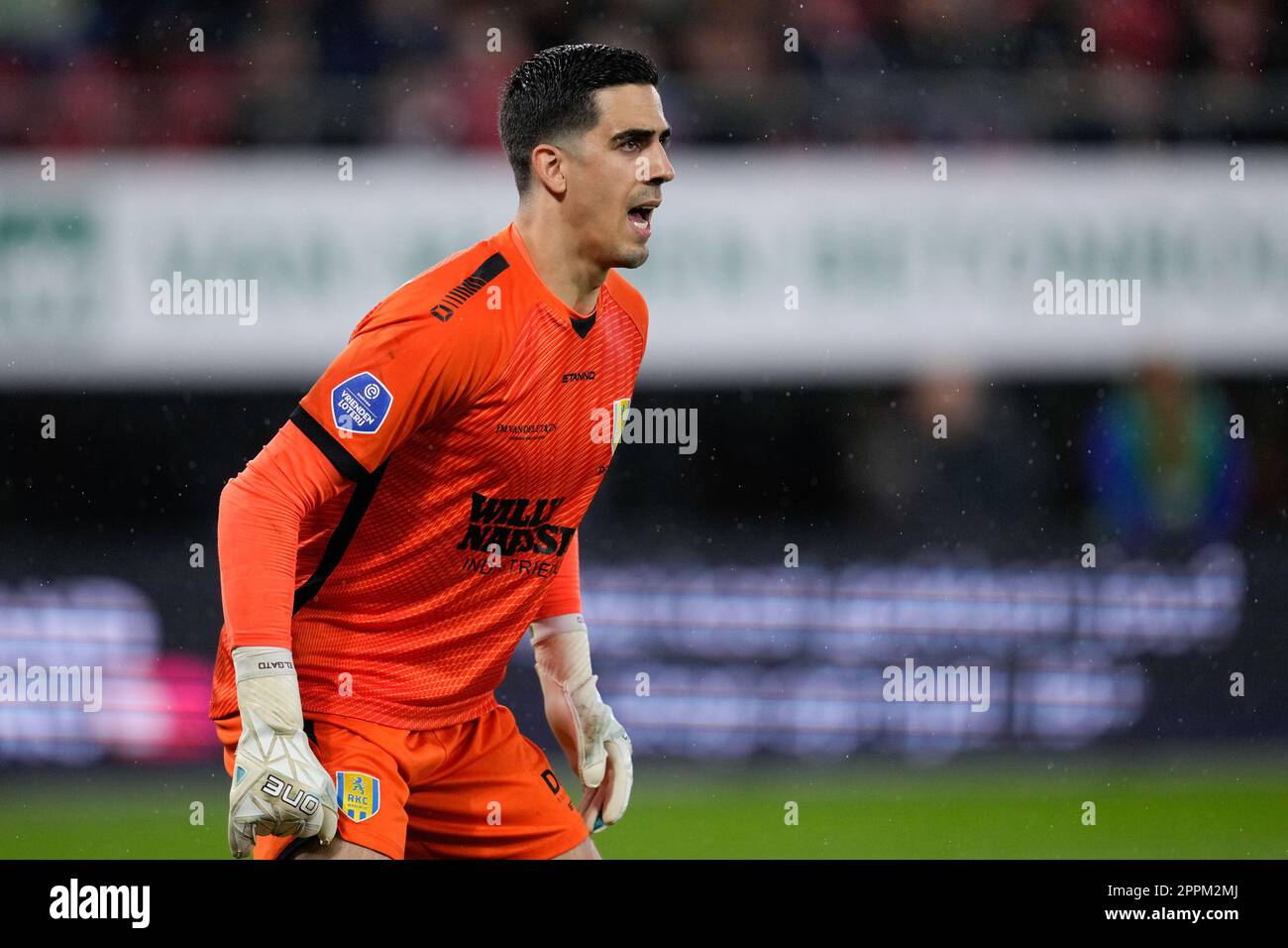 Cristiano Pereira Figueiredo goalkeeper of FC Hermannstadt reacts during  the match between Sepsi OSK v FC Hermannstadt Sibiu, for the Romania First  League, in Sfantu-Gheorghe, Romania, on June 13, 2020. (Photo by