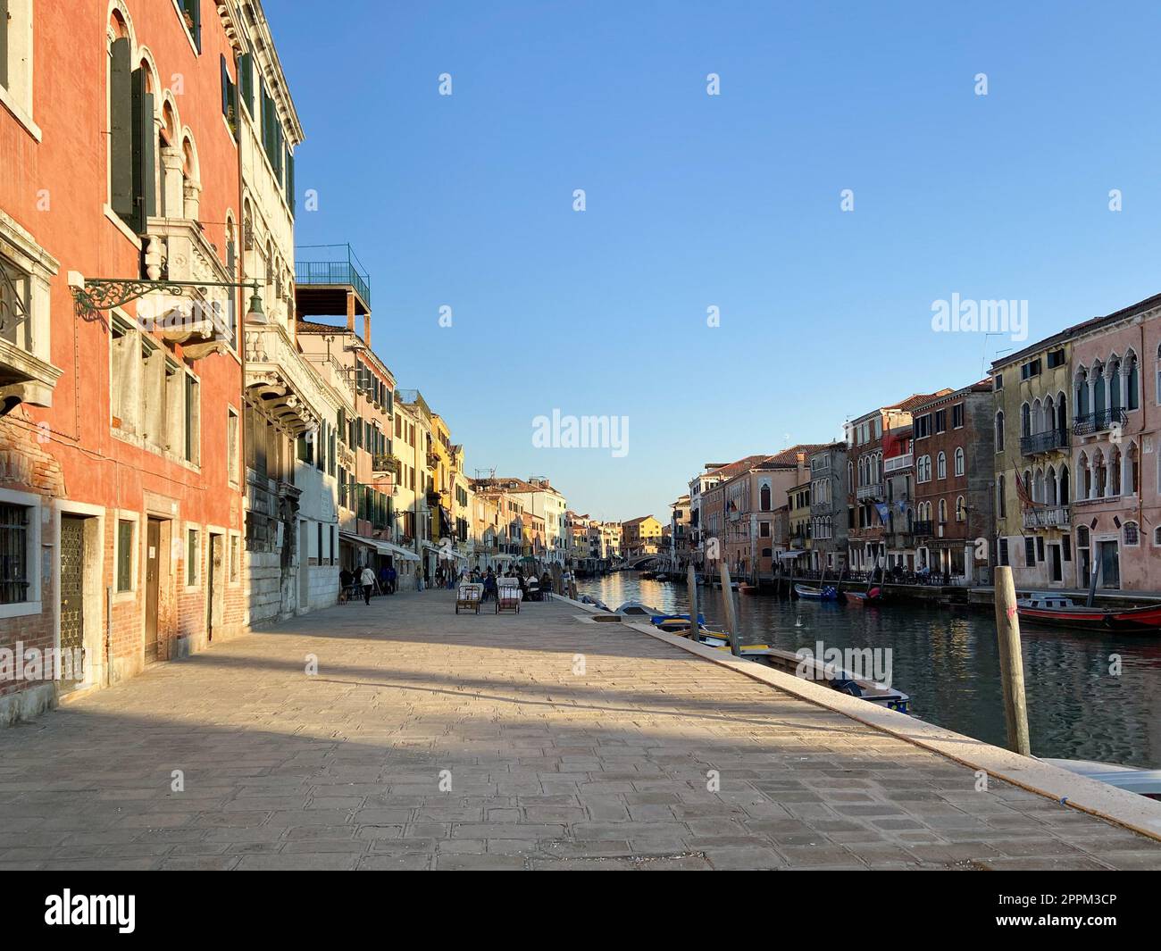 street on in sestiere of Cannaregio in Venice city Stock Photo