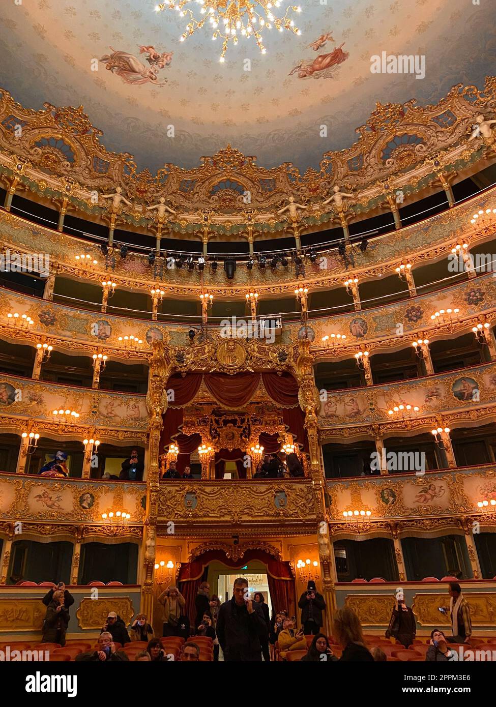 tourists in hall of opera Gran Teatro la Fenice Stock Photo - Alamy