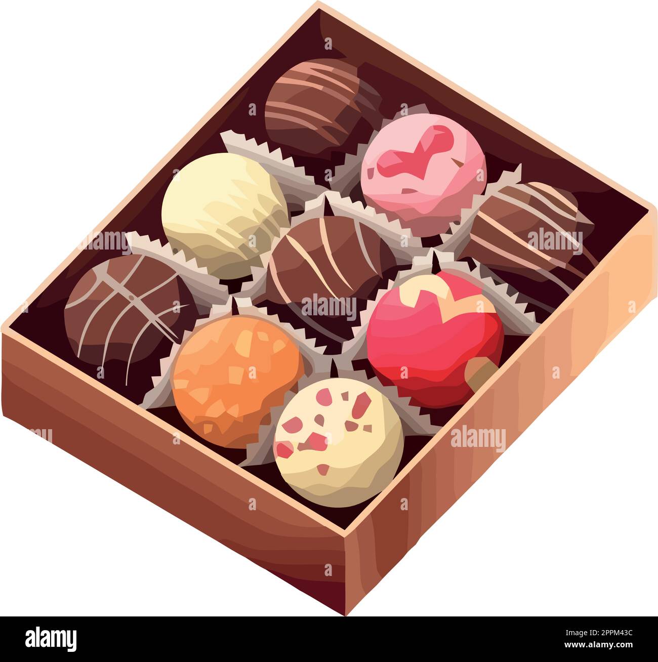 chocolate gift box with candy Stock Vector Image & Art - Alamy
