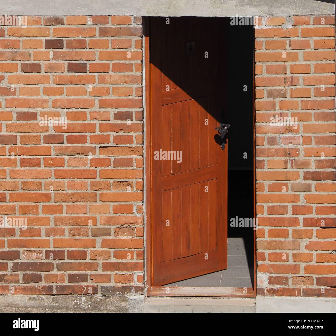 open door in brick wall Stock Photo Alamy
