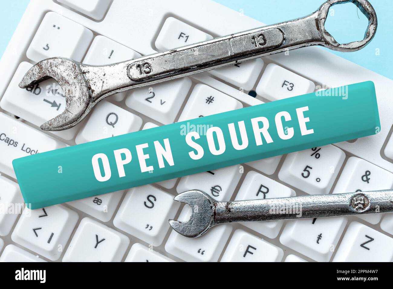 Text sign showing Open Source. Business approach denoting software which original source code freely available Stock Photo