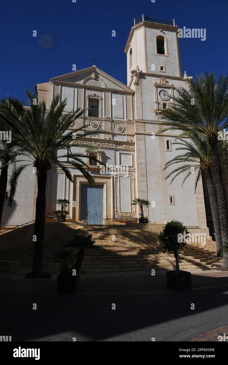 House facades, cityscapes, La Nucia, Alicante Province, Costa Blanca, Spain, February, 2023 Stock Photo