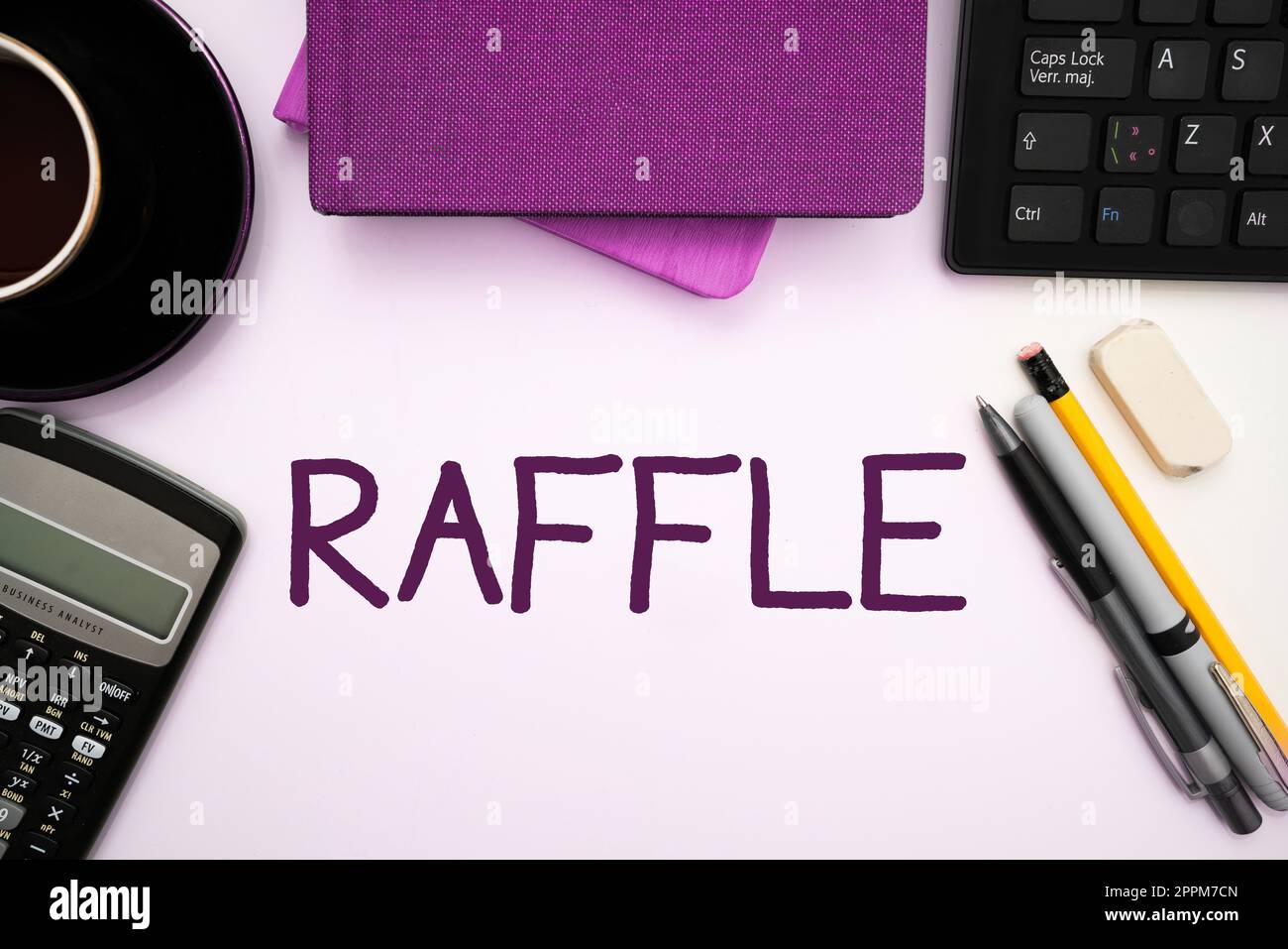 Writing displaying text Raffle. Conceptual photo means of raising money by selling numbered tickets offer as prize Stock Photo