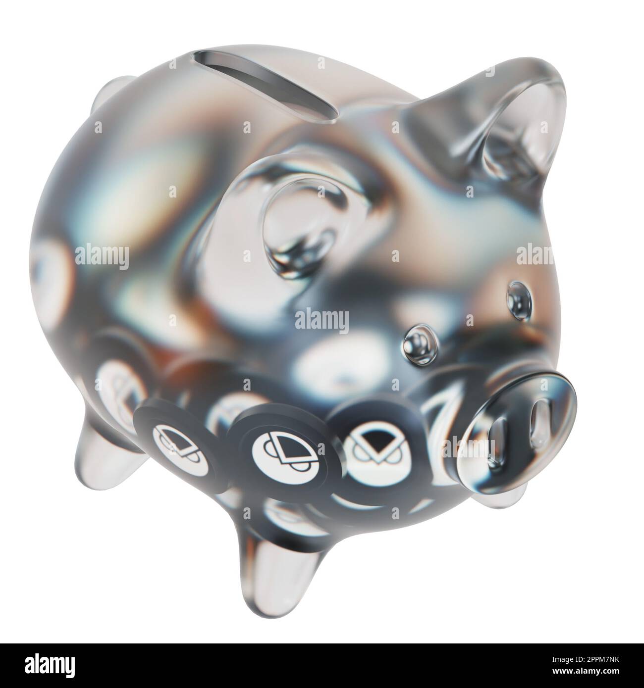 3D Render of Gold Gnosis GNO Cryptocurrency Sign Isolated on a White  Background Stock Photo - Alamy