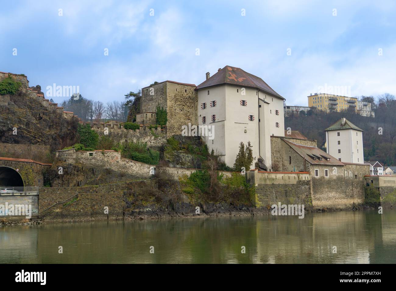 View of the Veste Niederhaus Castle in Passau, Germany Stock Photo