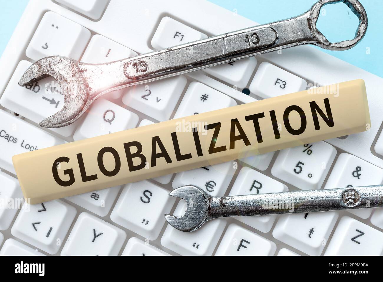 Text showing inspiration Globalization. Business concept development of an increasingly integrated global economy marked Stock Photo