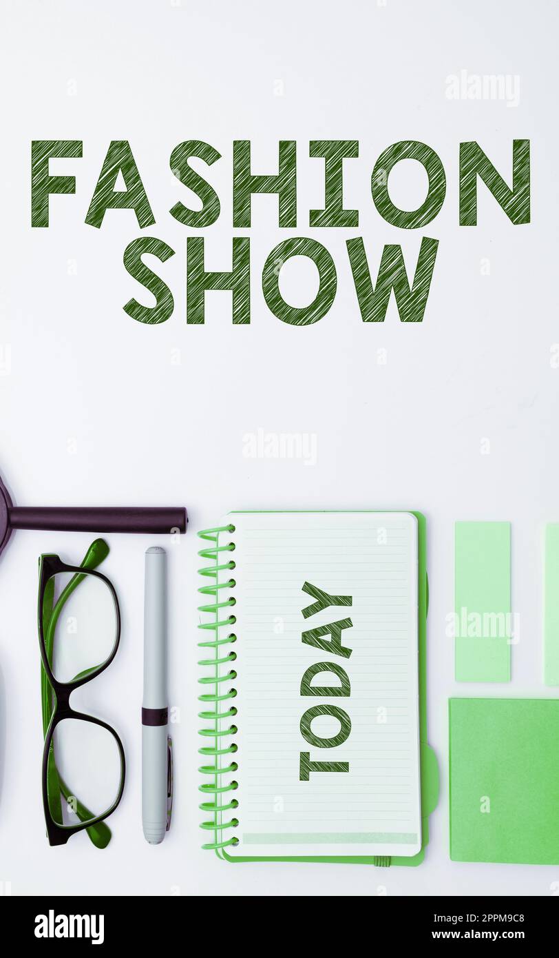 Conceptual display Fashion Show. Business showcase exibition that involves styles of clothing and appearance Stock Photo