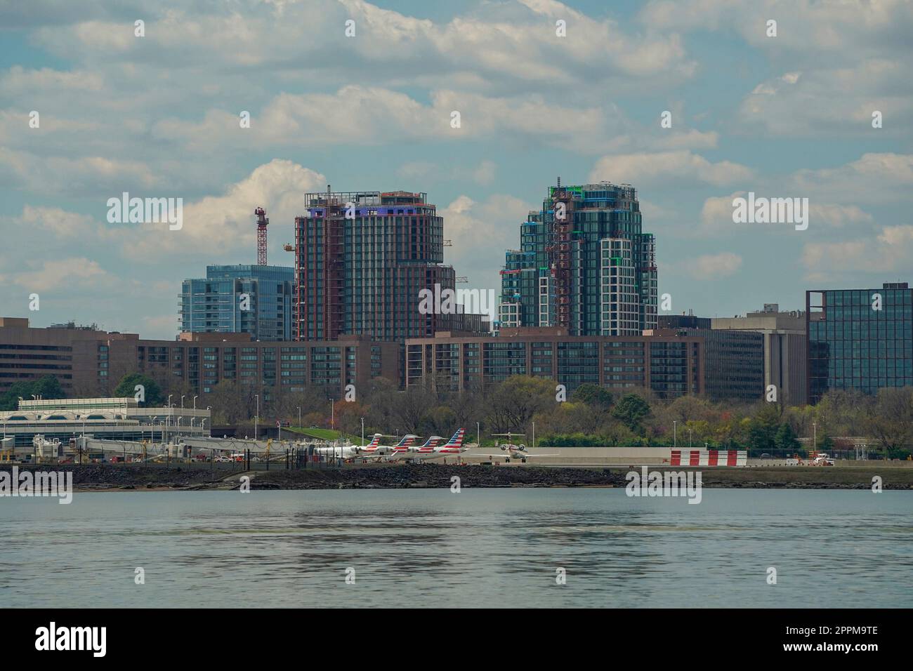 WASHINGTON DC, USA MARCH 29 2023 an airplane jet is taking off from