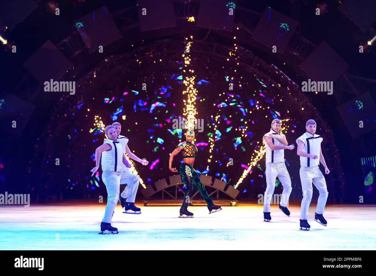 Show pictures of the first performance on 01 March 2023 - Holiday on Ice 2023 - A New Day at the Berlin Tempodrom. Stock Photo