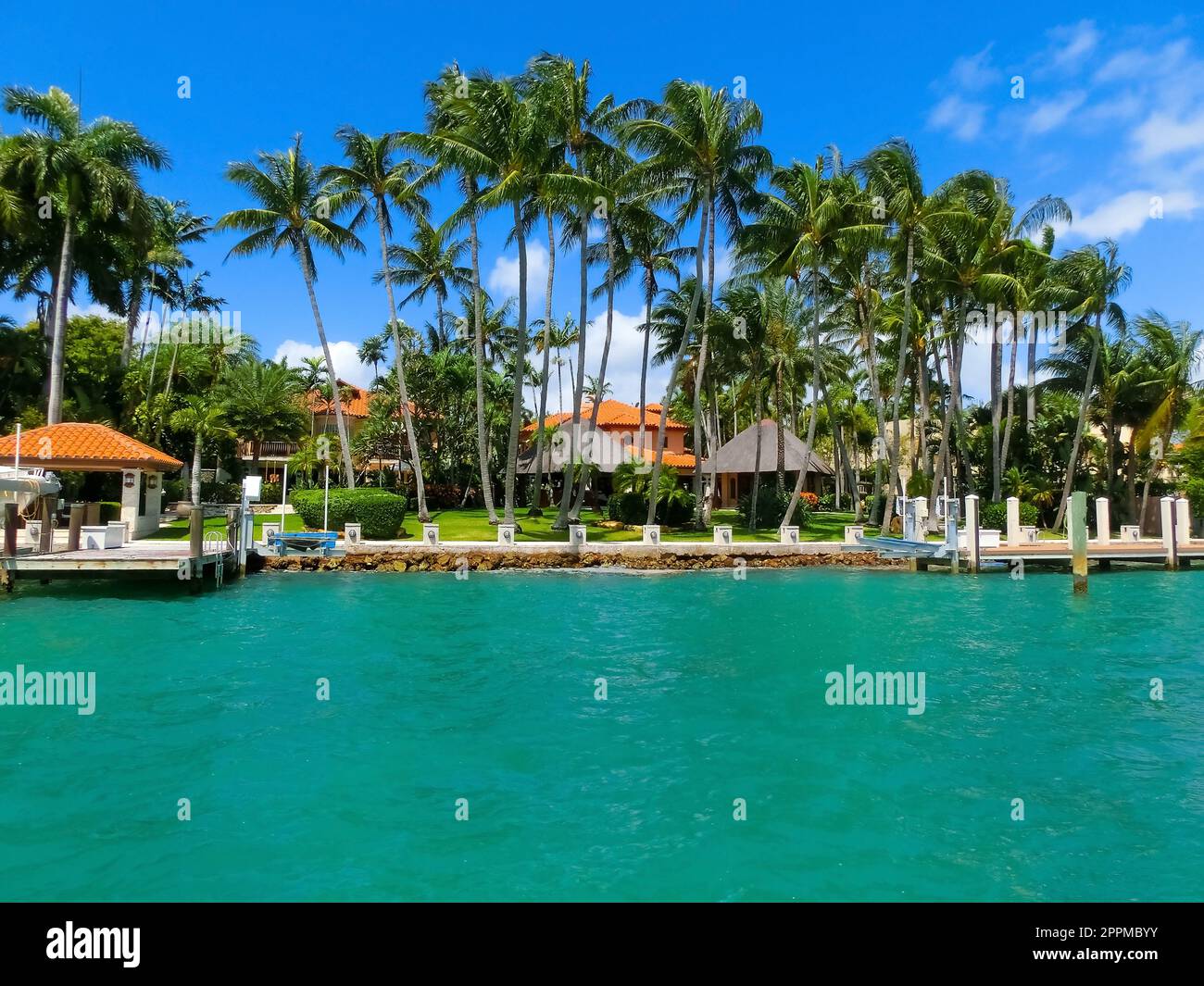 Luxurious mansion in Miami Beach, Florida at US Stock Photo Alamy