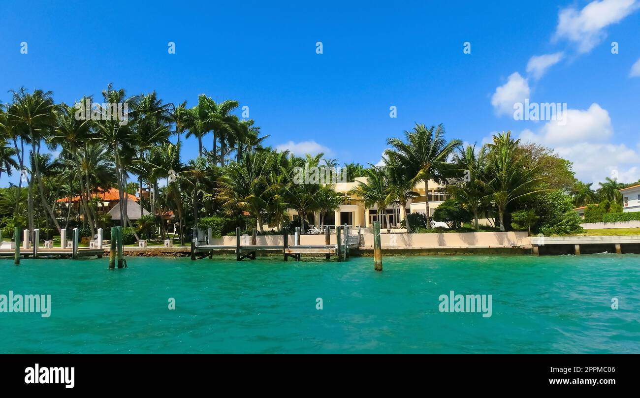 Luxurious mansion in Miami Beach, florida, U.S.A Stock Photo