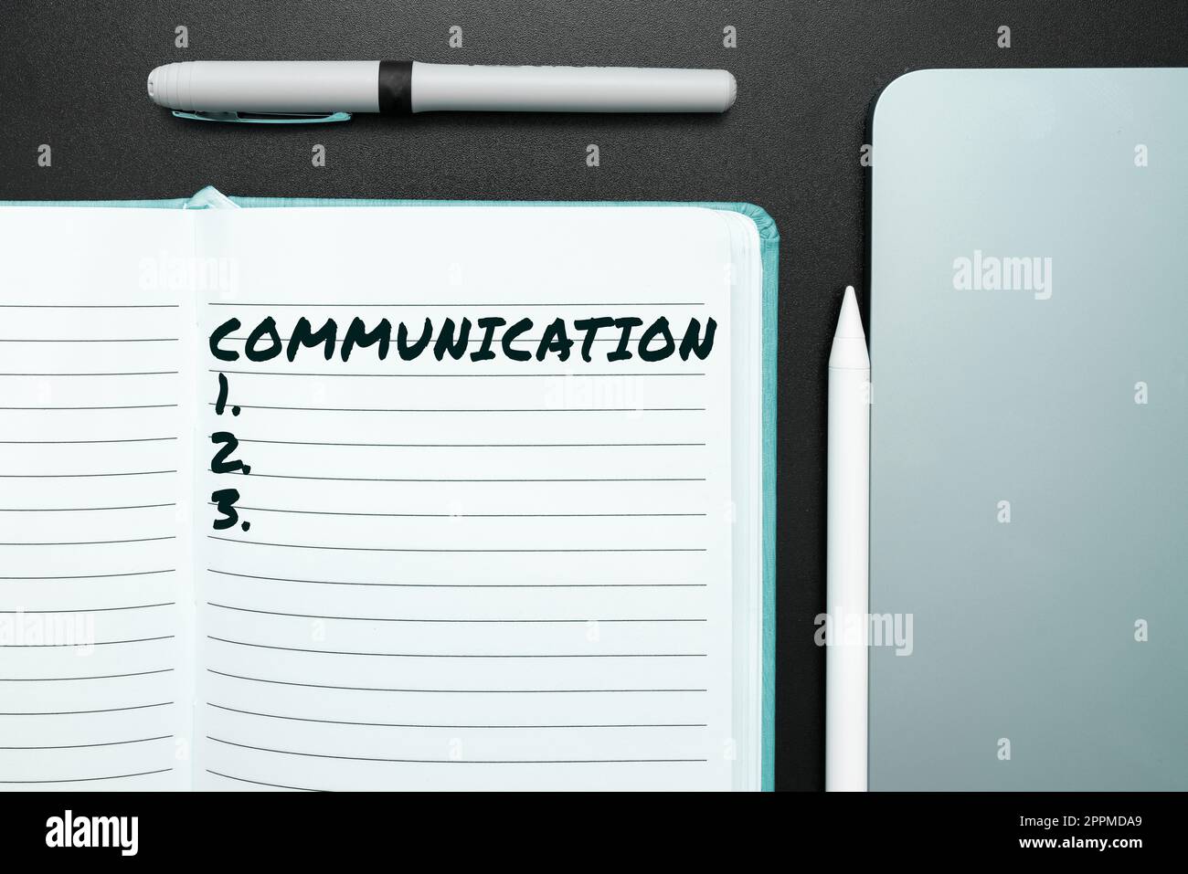 Writing displaying text Communication. Word Written on Imparting or exchanging of information by speaking writing Stock Photo