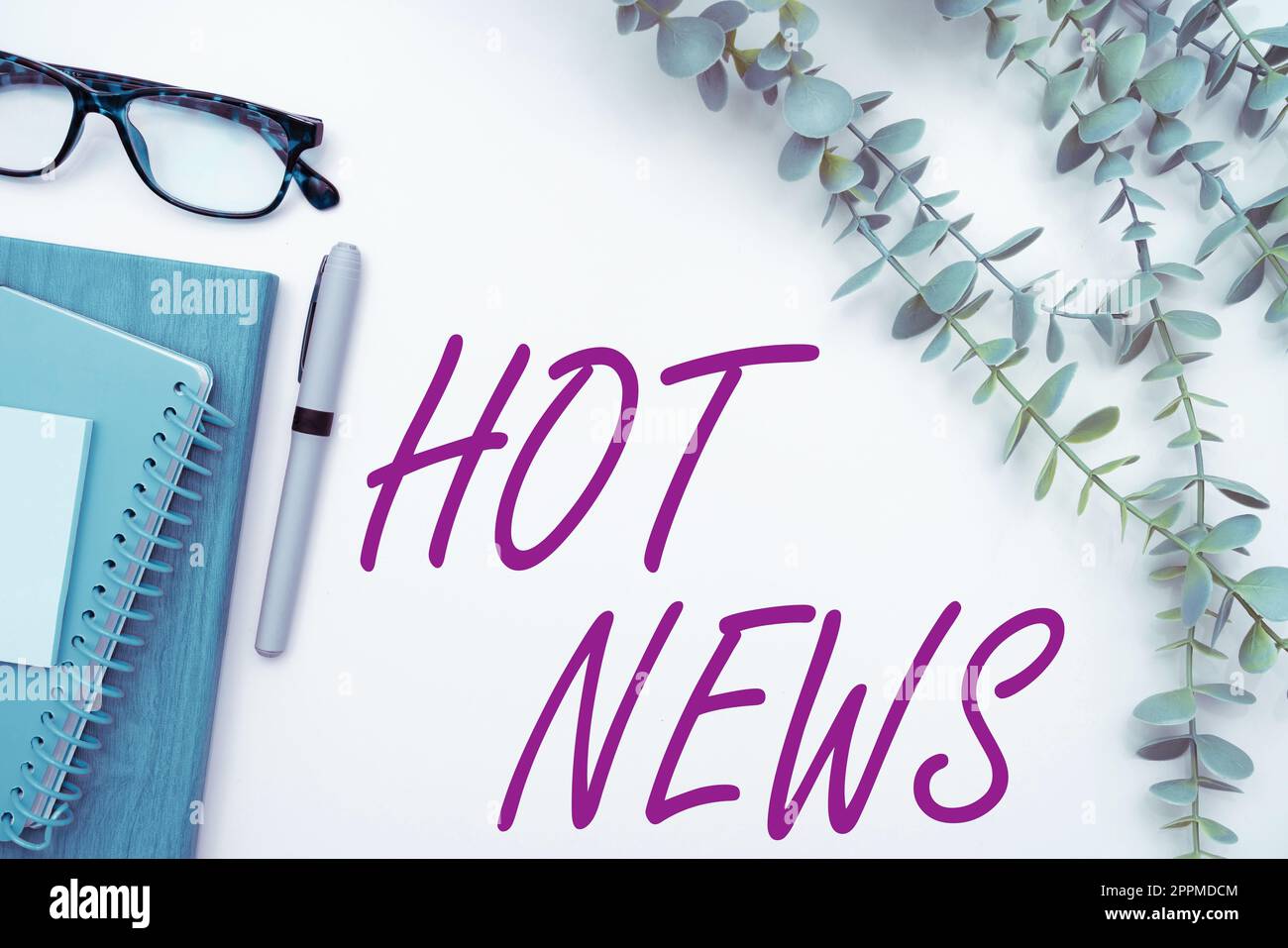 Sign displaying Hot News. Business approach subject that experiences surge in popularity on social media Stock Photo