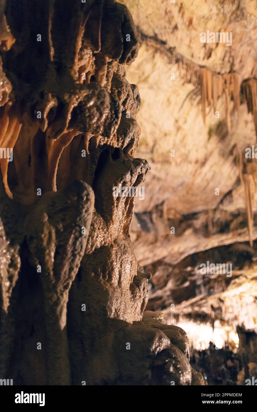 Close up of big stalagmite Stock Photo