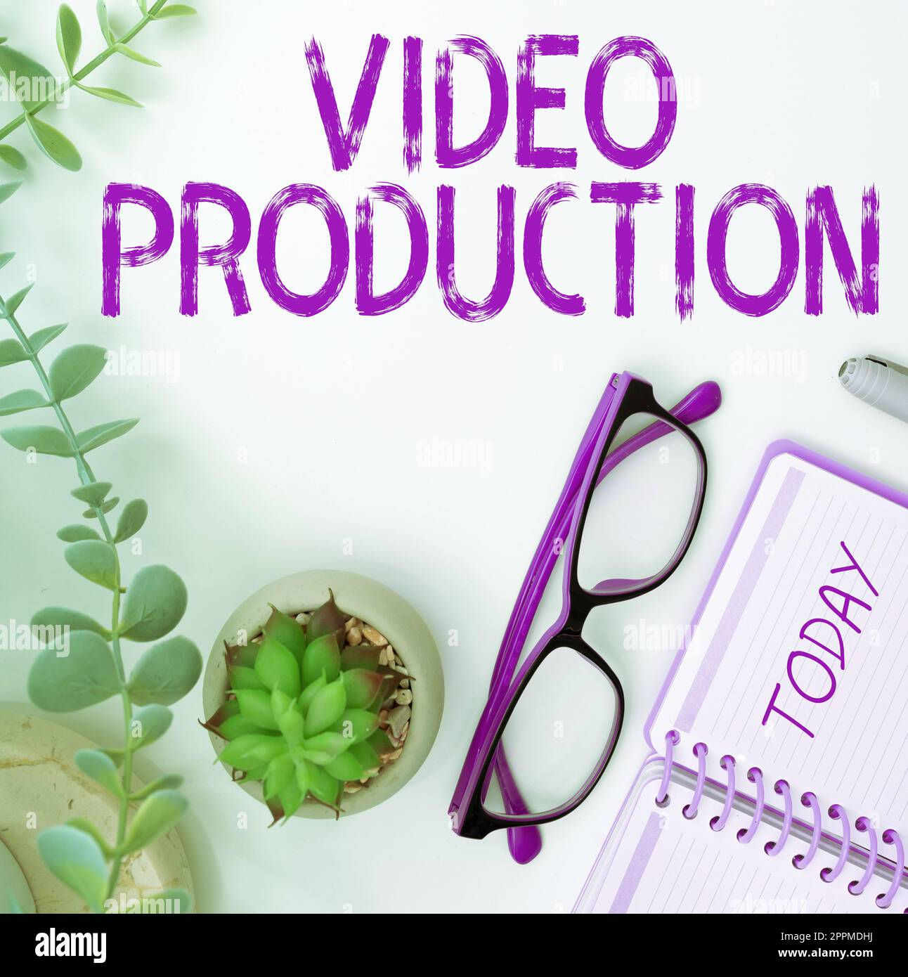 Inspiration showing sign Video Production. Word Written on process of converting an idea into a video Filmaking Stock Photo