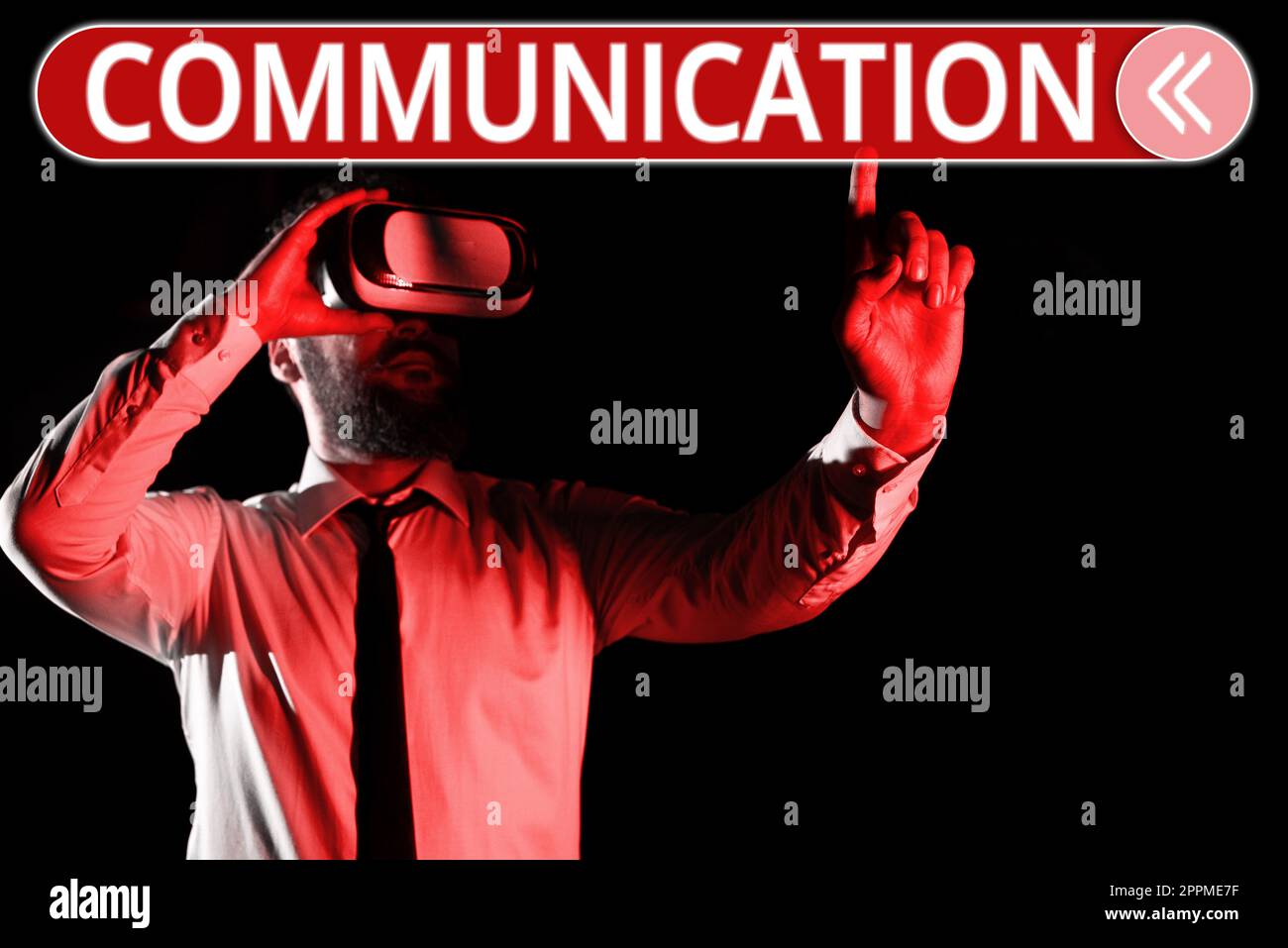 Hand writing sign Communication. Word Written on Imparting or exchanging of information by speaking writing Stock Photo
