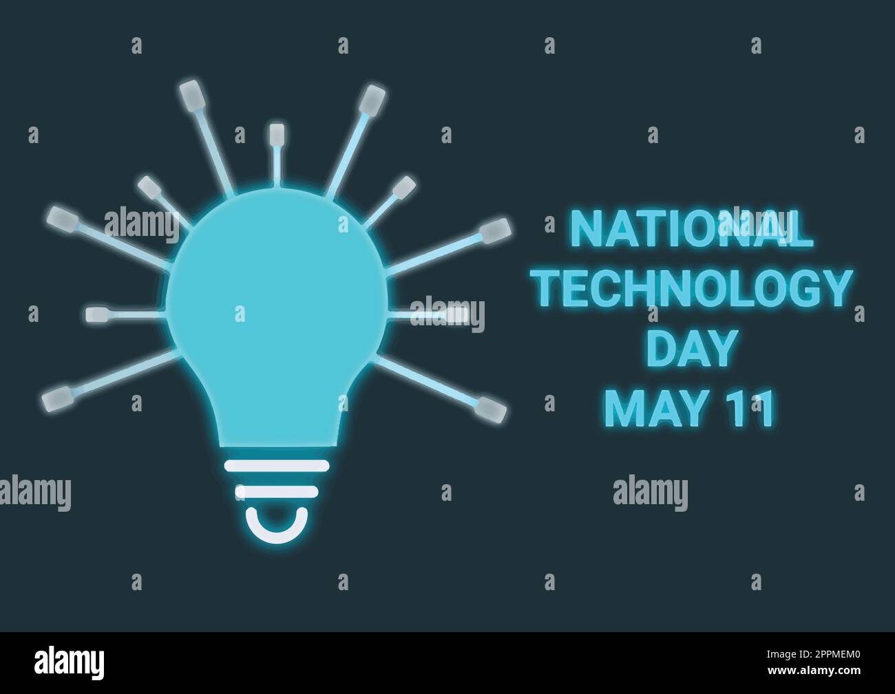 National Technology Day. May 11. Holiday concept. Template for background, banner, card, poster with text inscription. Vector illustration Stock Vector