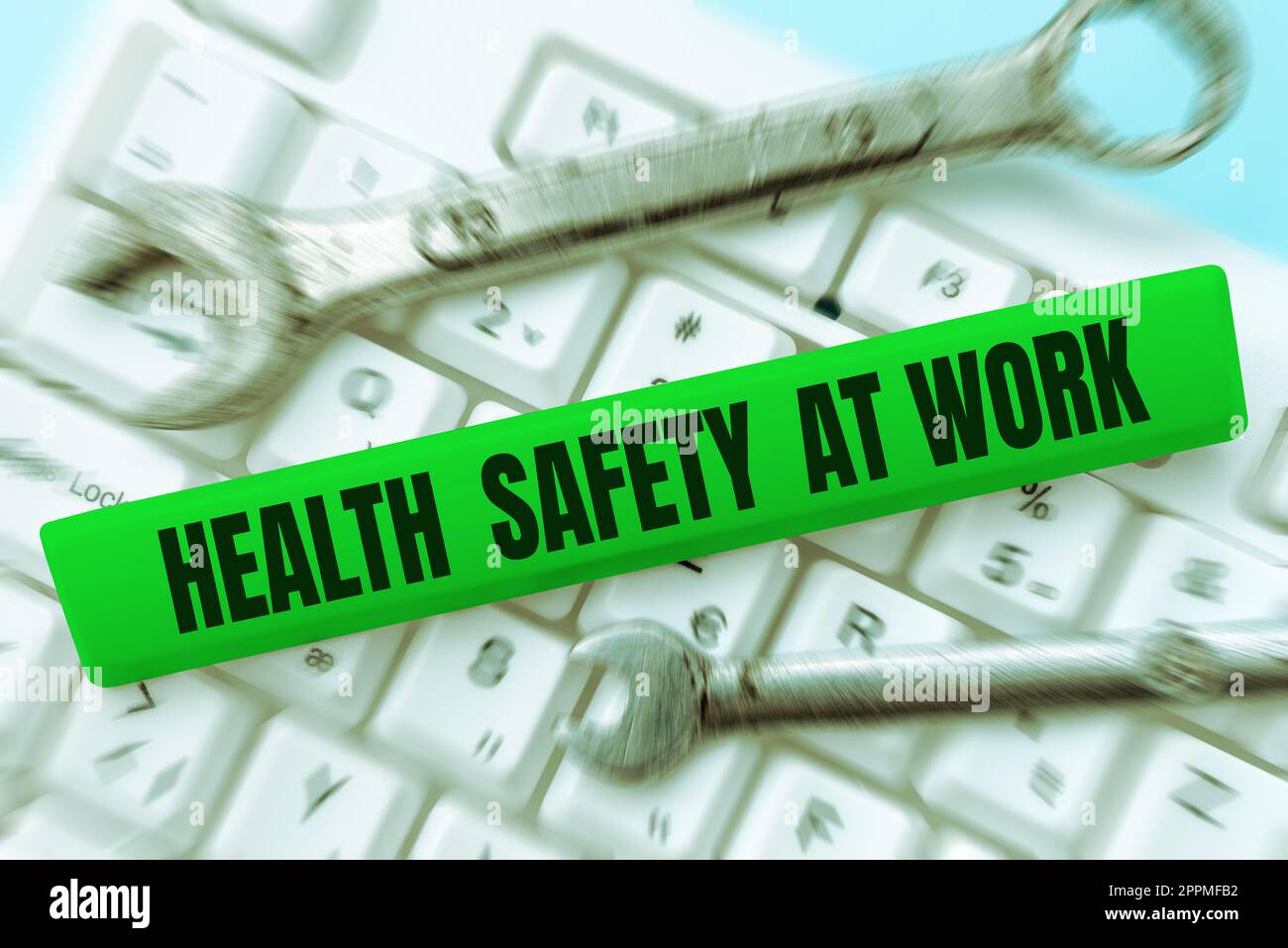 Text showing inspiration Health And Safety At Work. Concept meaning Secure procedures prevent accidents avoid danger Stock Photo