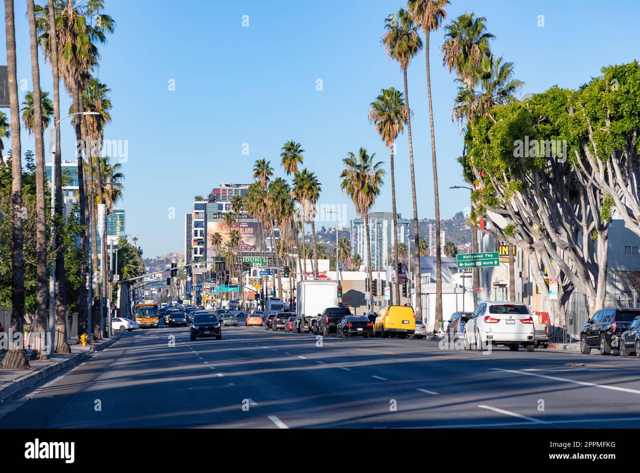 A picture of the east section of Sunset Boulevard Stock Photo - Alamy