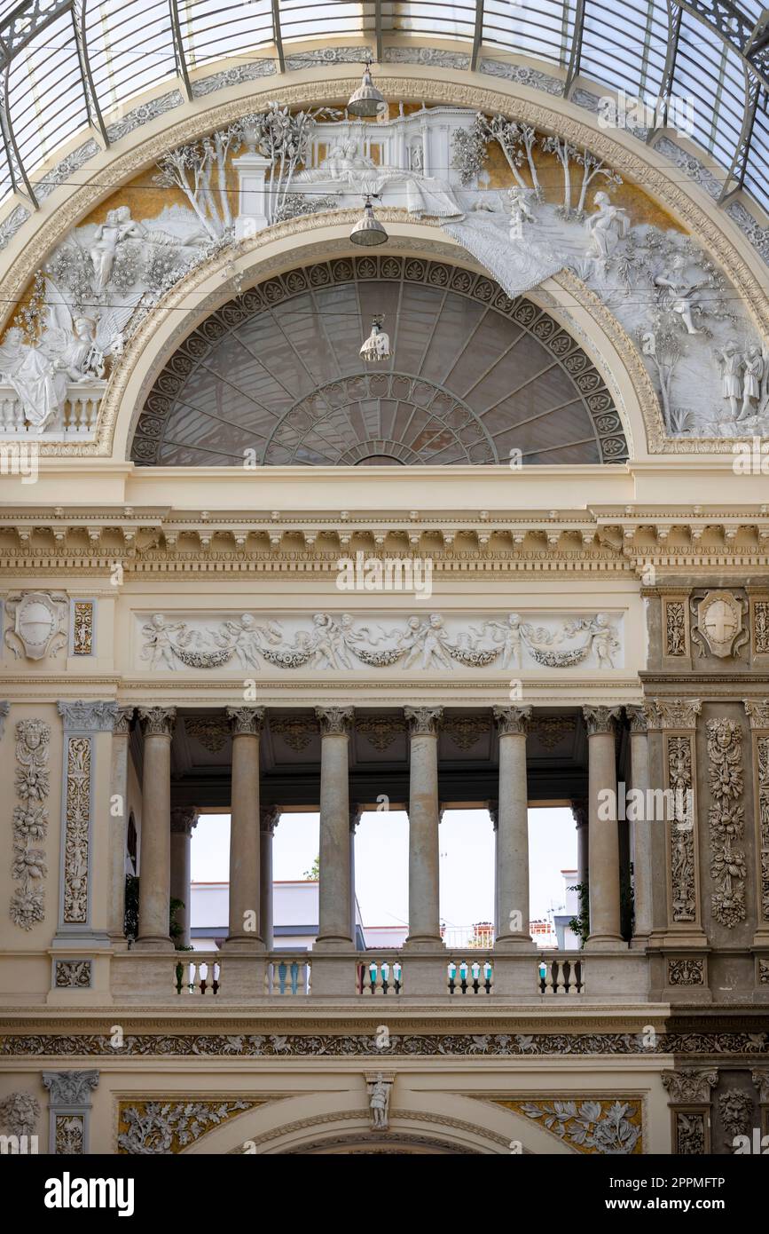 Galleria Umberto I renaissance shopping arcade with a steel and glass ...