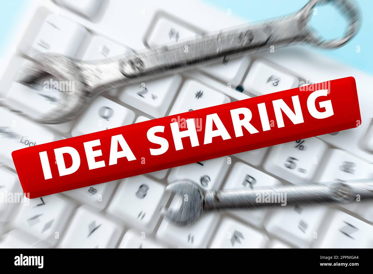 Writing displaying text Idea Sharing. Conceptual photo Startup launch innovation product, creative thinking Stock Photo