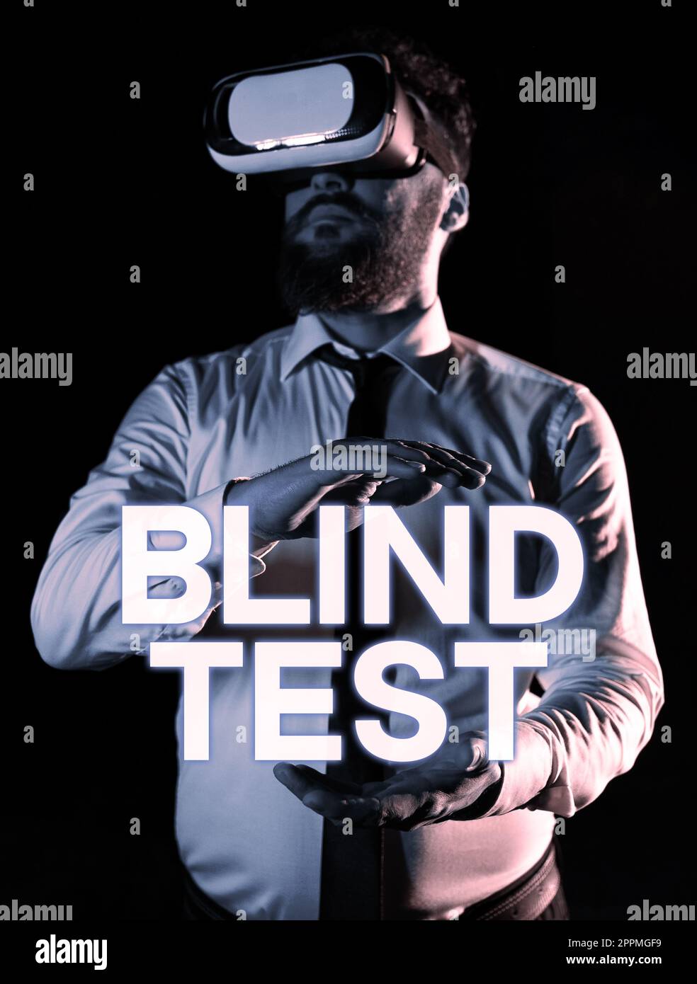 Sign displaying Blind Test. Business concept Social engagement with a person one has not previously met Stock Photo