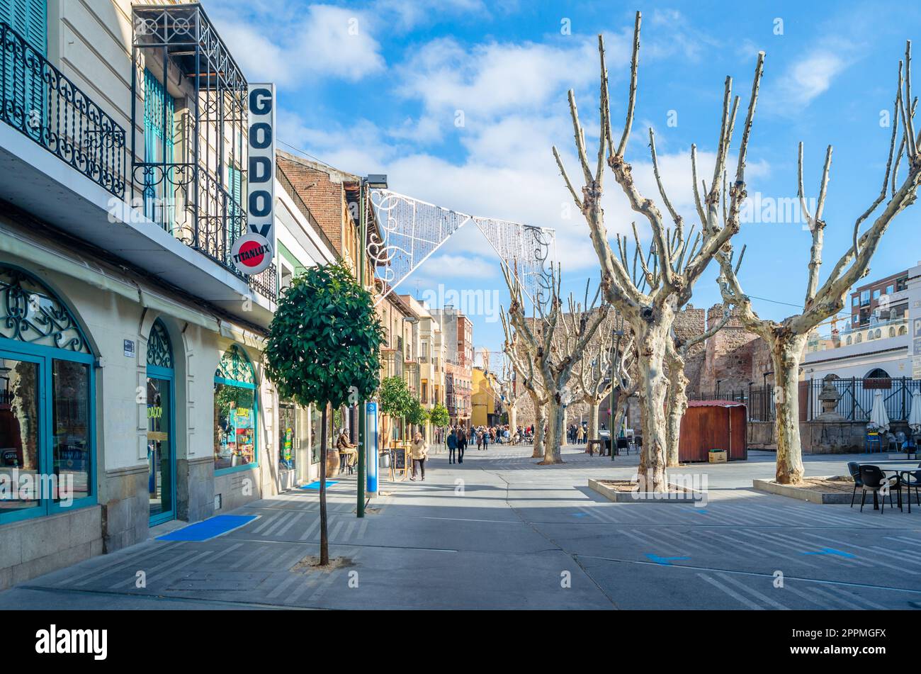 TALAVERA DE LA REINA, SPAIN - DECEMBER 19, 2021: View of streets in the historic center of the town of Talavera de la Reina, Toledo province, Castilla La Mancha, central Spain Stock Photo