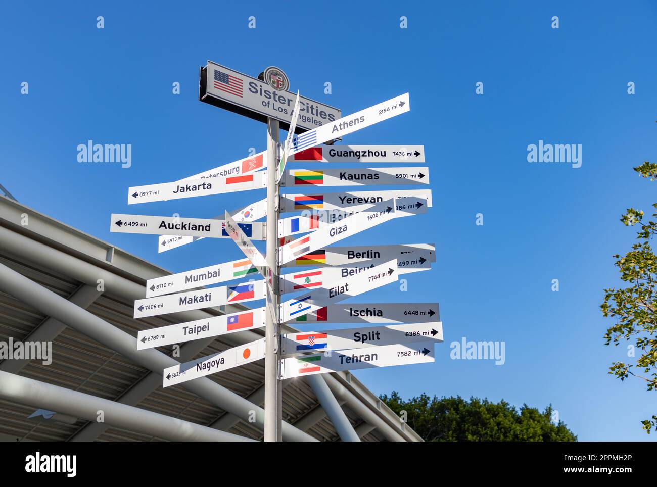 Los Angeles Sister Cities Directions Stock Photo