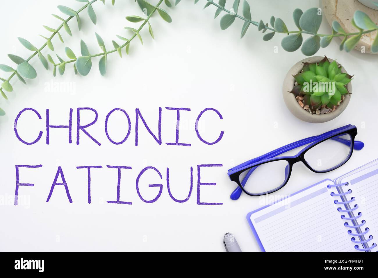 Sign displaying Chronic Fatigue, Word for A disease or condition that lasts for longer time Stock Photo