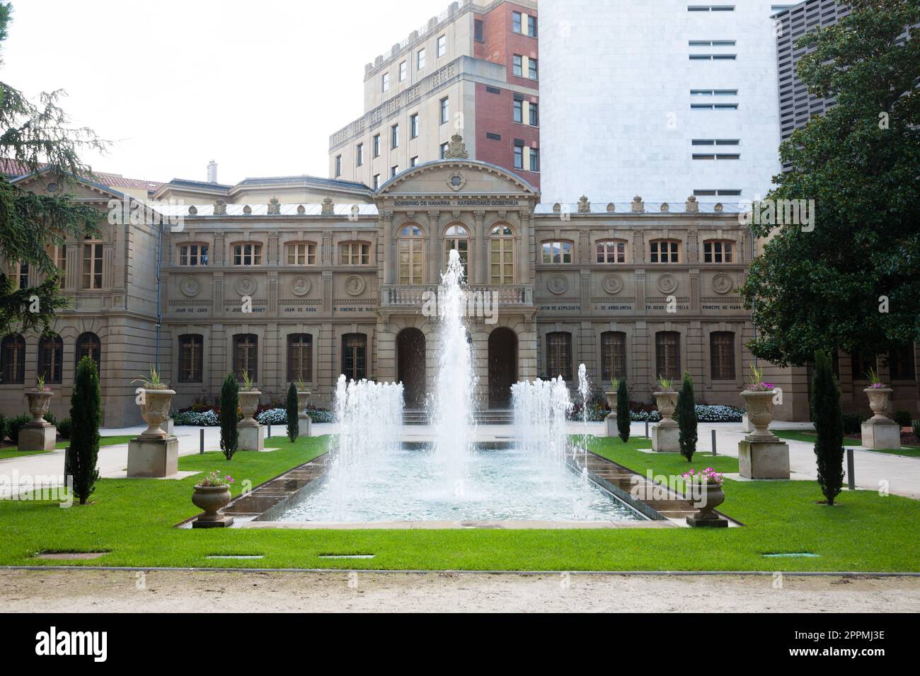 Navarre government building view, Pamplona, Spain Stock Photo