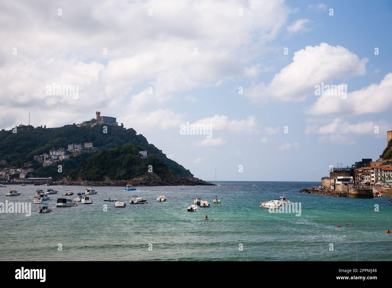 San sebastian beach summer view, Spain Stock Photo