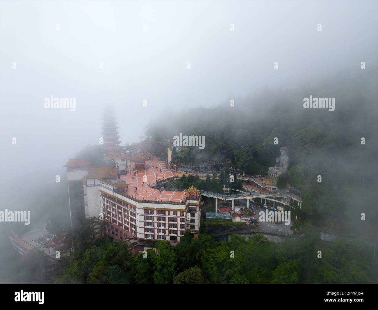 A mystical and enchanting view of the Chin Swee Caves Temple Stock Photo