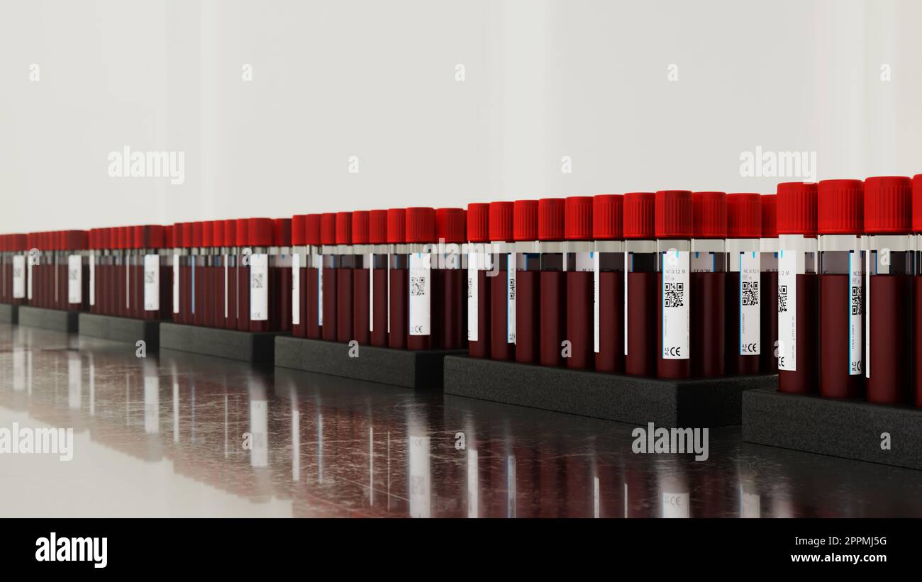 Blood Sample Collection Tubes Stock Photo