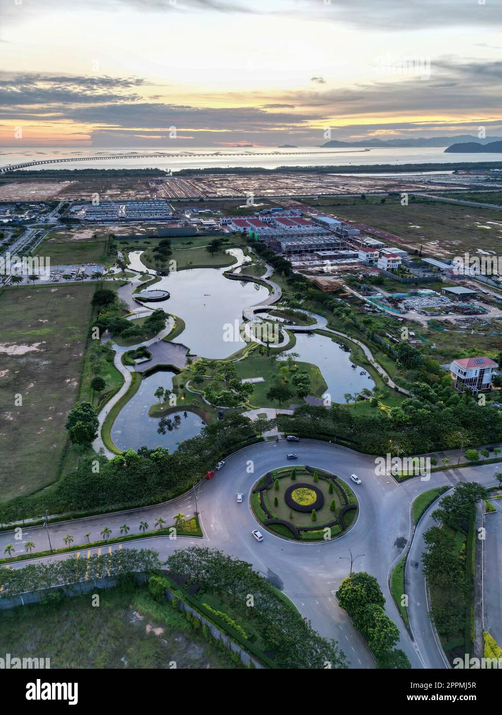 Aerial view Batu Kawan Cental Park Stock Photo - Alamy