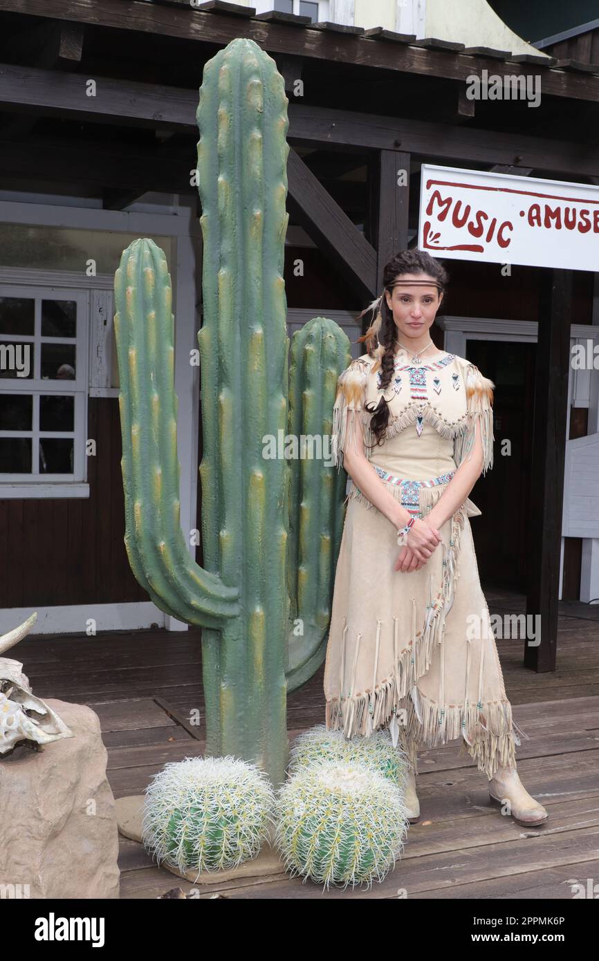 Nadine Menz,Cast Presentation for the 2023 season of the Karl May Festival,Bad Segeberg,04.03.2023 Stock Photo