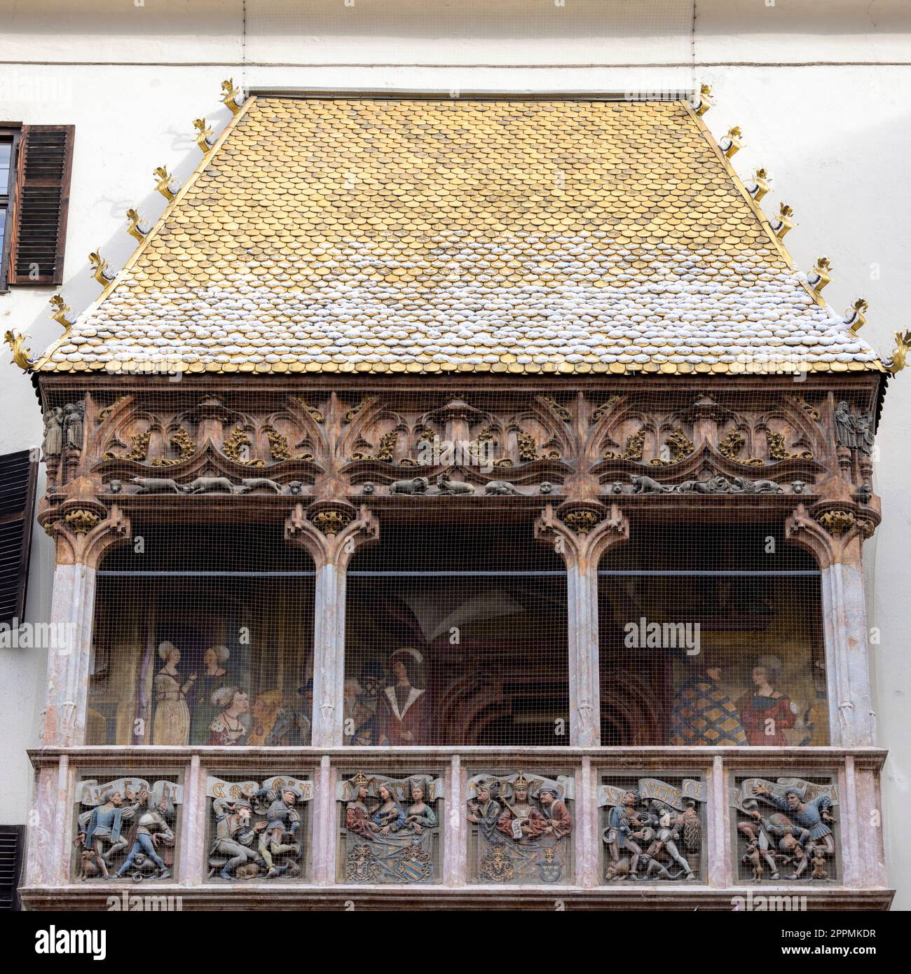 Goldenes Dachl ( Golden Roof), decorative balcony, Innsbruck  Austria Stock Photo