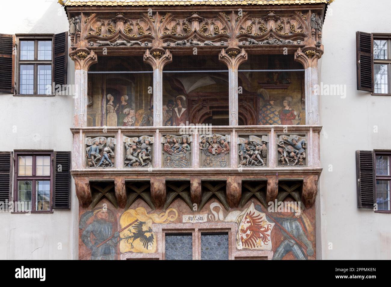 Goldenes Dachl ( Golden Roof), decorative balcony, Innsbruck  Austria Stock Photo