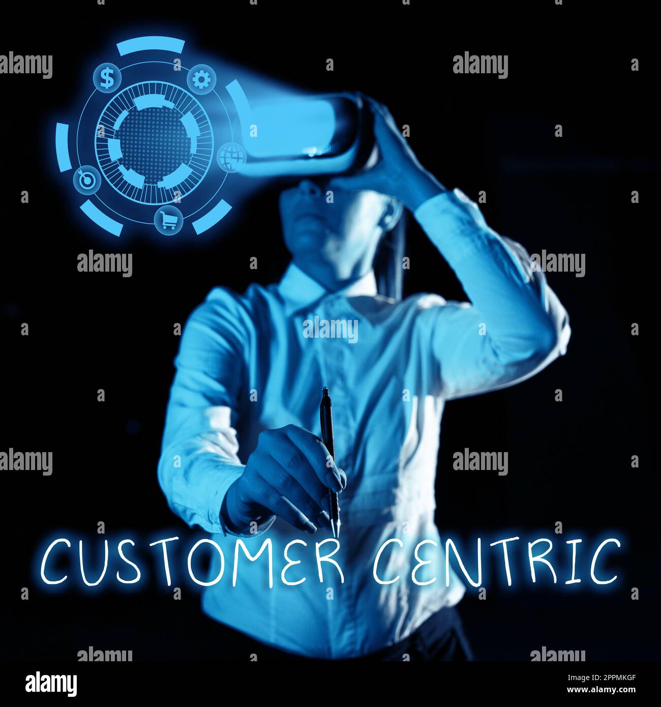 Writing displaying text Customer Centric. Conceptual photo process of looking after customers to ensure their pleasure Stock Photo