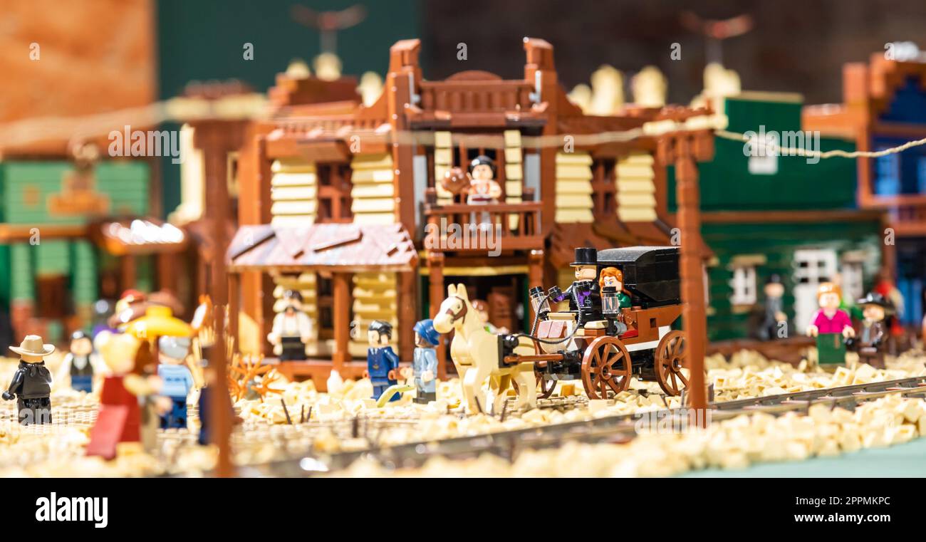 Colorful plastic building blocks - fun and education Stock Photo - Alamy