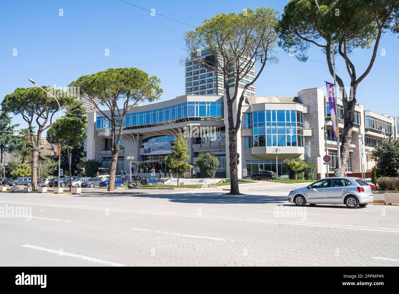 the congress palace in Tirana, Albania Stock Photo