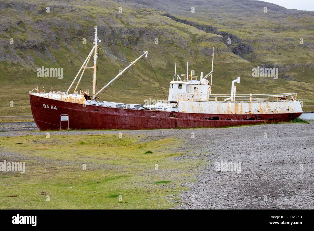 The Gardar BA 64 is the oldest steel ship that remains in Iceland Stock