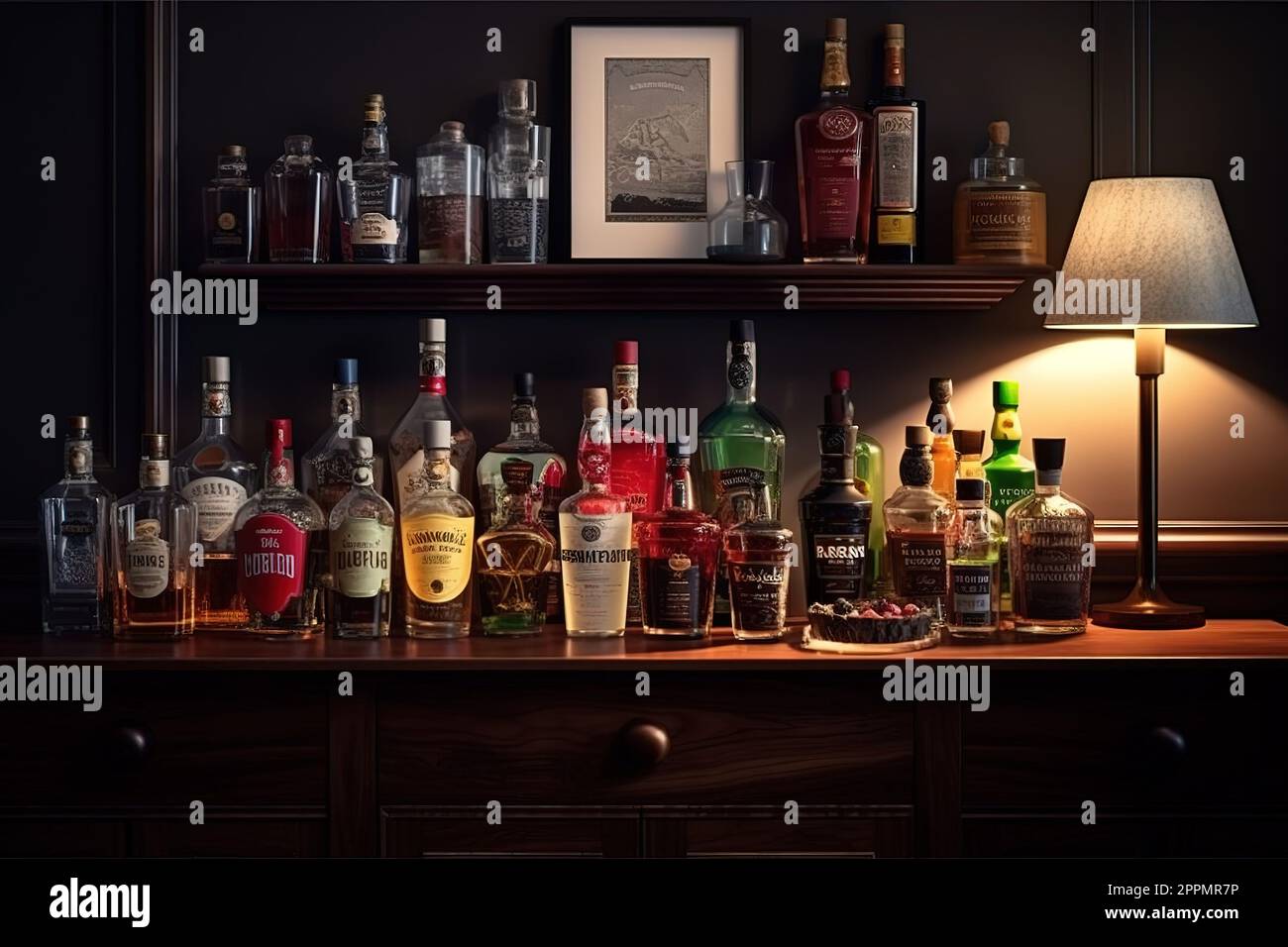 Home Bar Capture a set of images that showcase a classic, elegant home