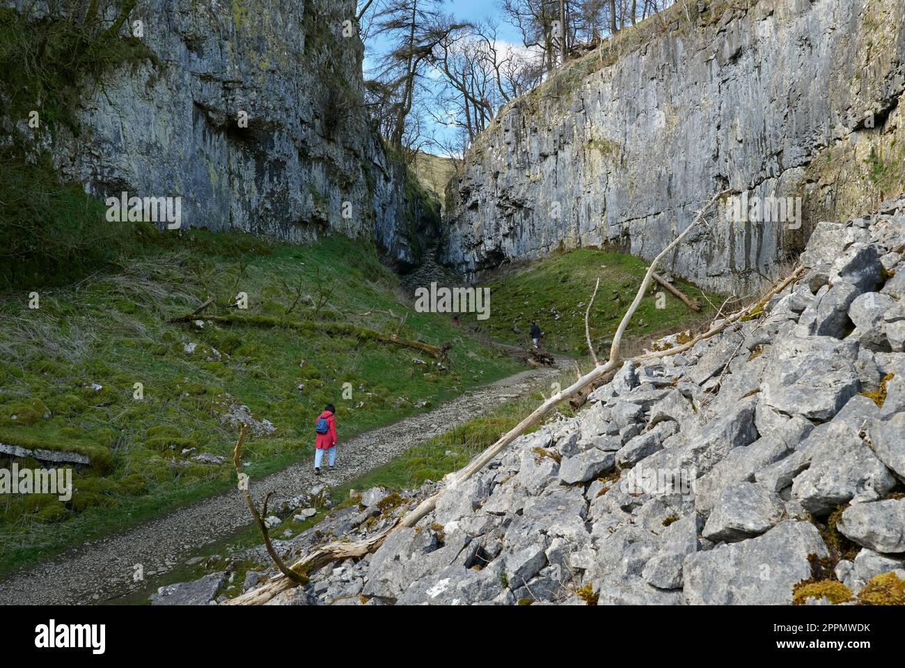 Footpath Towards Ingleborough And Gaping Gill Passing Through Trow Gill footpath-towards-ingleborough-and-gaping-gill-passing-through-trow-gill