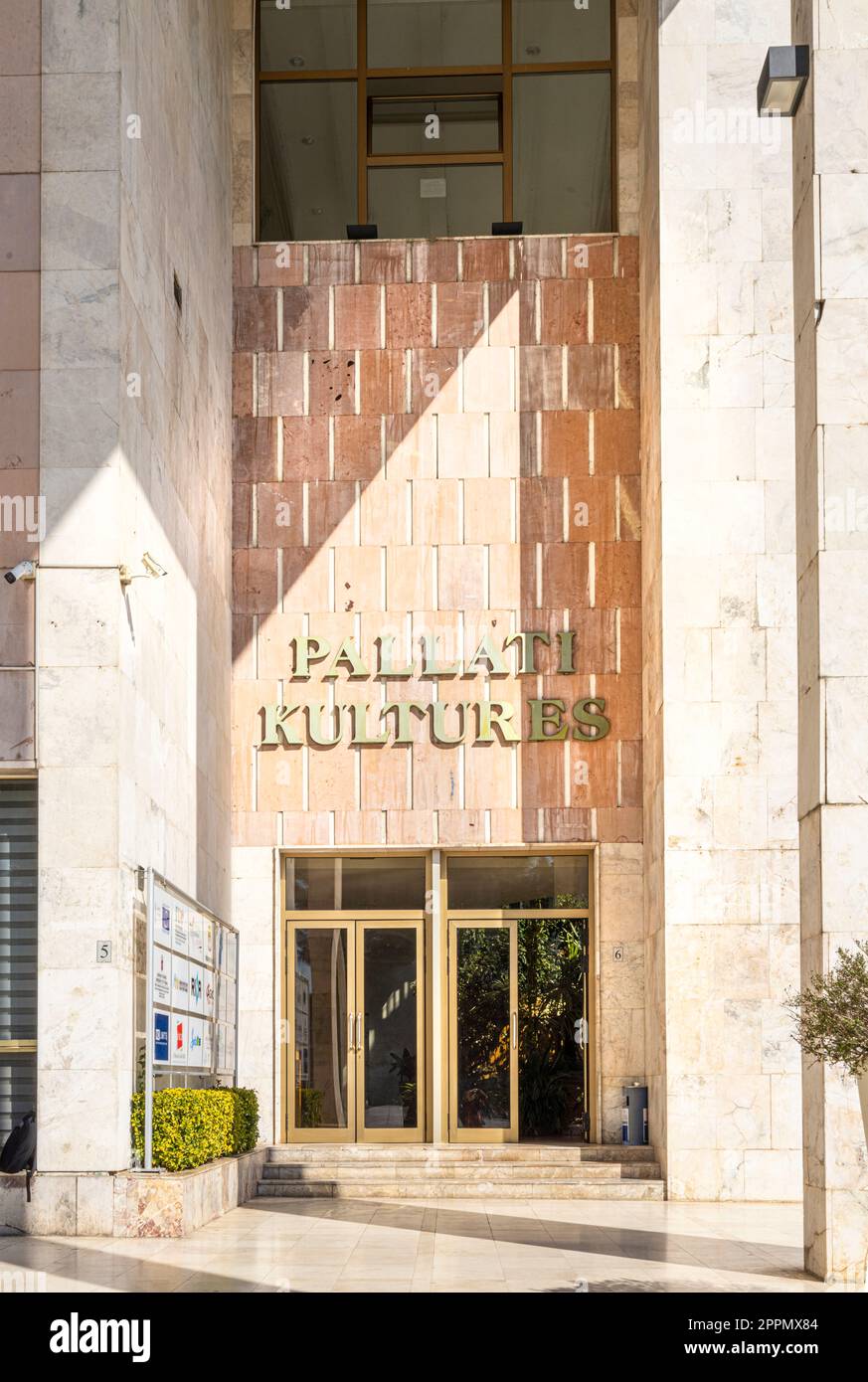 The palace od culture in Tirana, Albania Stock Photo Alamy
