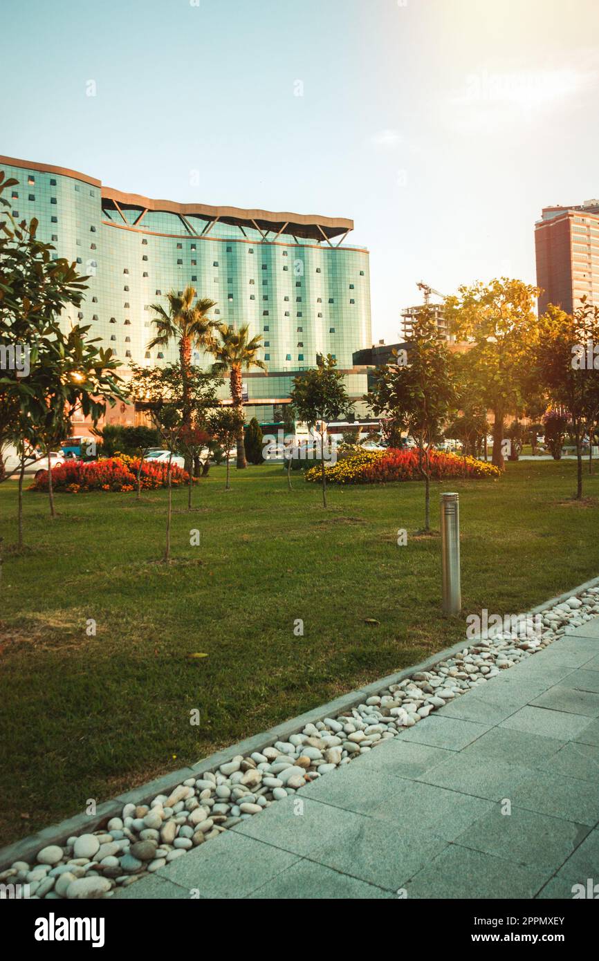 Modern park in Batumi city. Batumi . Georgia Stock Photo