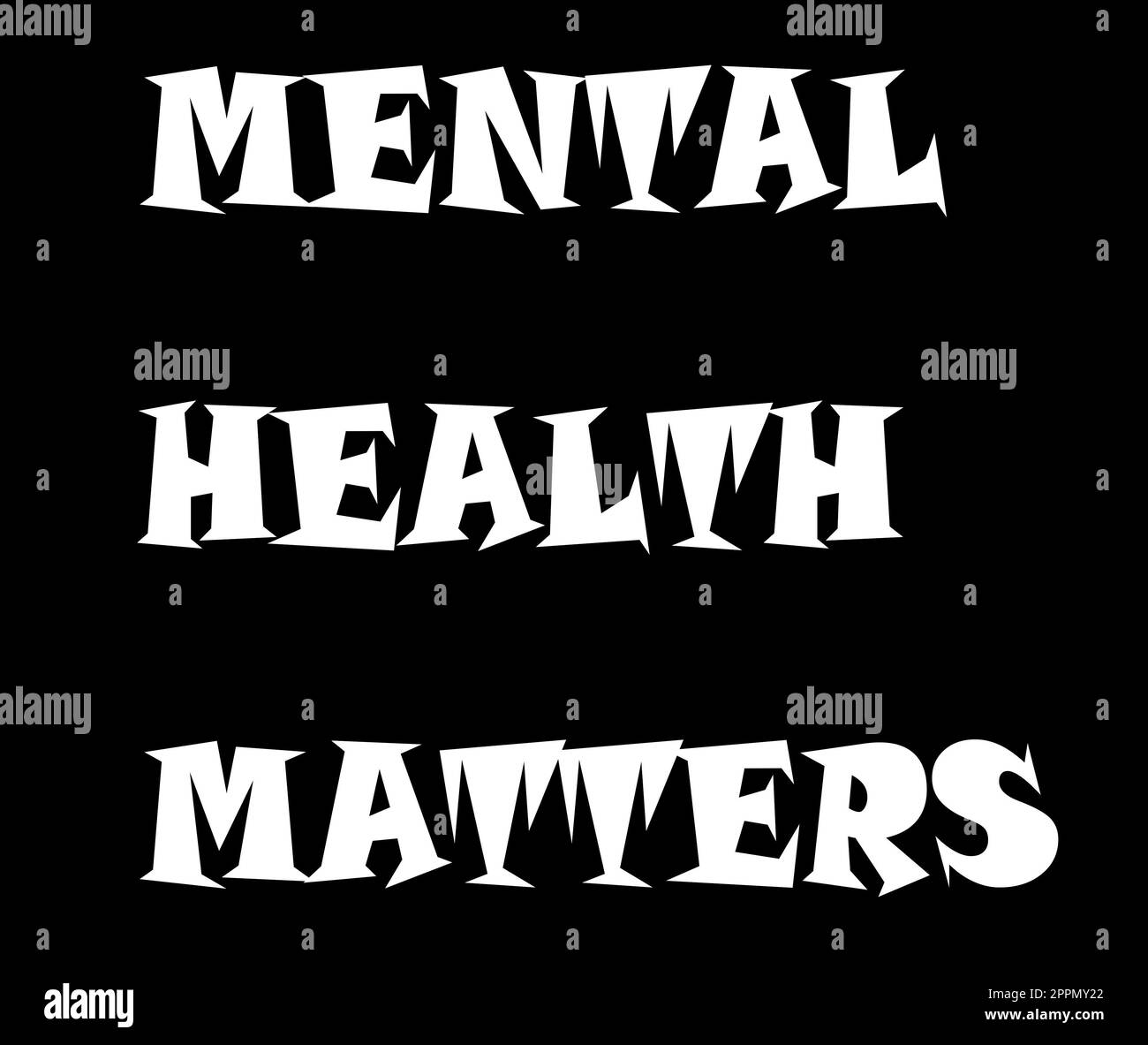 Mental health matters words design Stock Photo